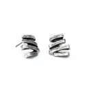 Silver Zigzag Stud Earrings in zamak - Trendy Jewelry