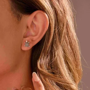 Pendientes tortuga plateados en zamak - Joyería original