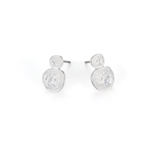 Pendientes blancos mate - Diseño elegante