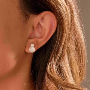 Pendientes blancos mate - Diseño elegante