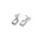 Rectangular Mother of Pearl Earrings - Antique Elegance