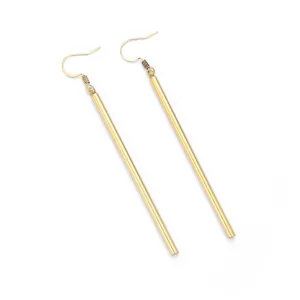 Gold Earrings, 7cm - Modern Elegance