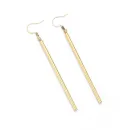 Gold Earrings, 7cm - Modern Elegance