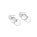 Silver Triple Disc Earrings - Best Seller