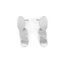 Silver Oval Drop Earrings - Modern Elegance