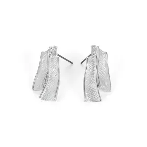 Boucles d’Oreilles Texturées - Finition Blanche Mate et Texture