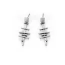 Silver-Plated Earrings - Minimalist Design Japanese Style