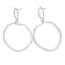 Silver-finish drop earrings with a Brazilian touch