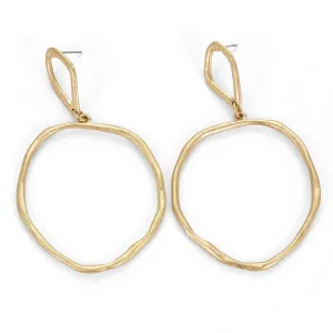 Gold-finish drop earrings with a Brazilian touch