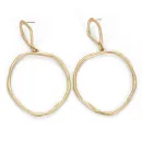 Gold-finish drop earrings with a Brazilian touch