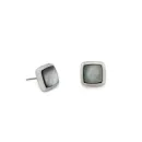 Small square mother of pearl earrings