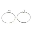 Elegant silver-plated hoop earrings