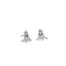 Silver-Plated Ghost Earrings - Unique Design